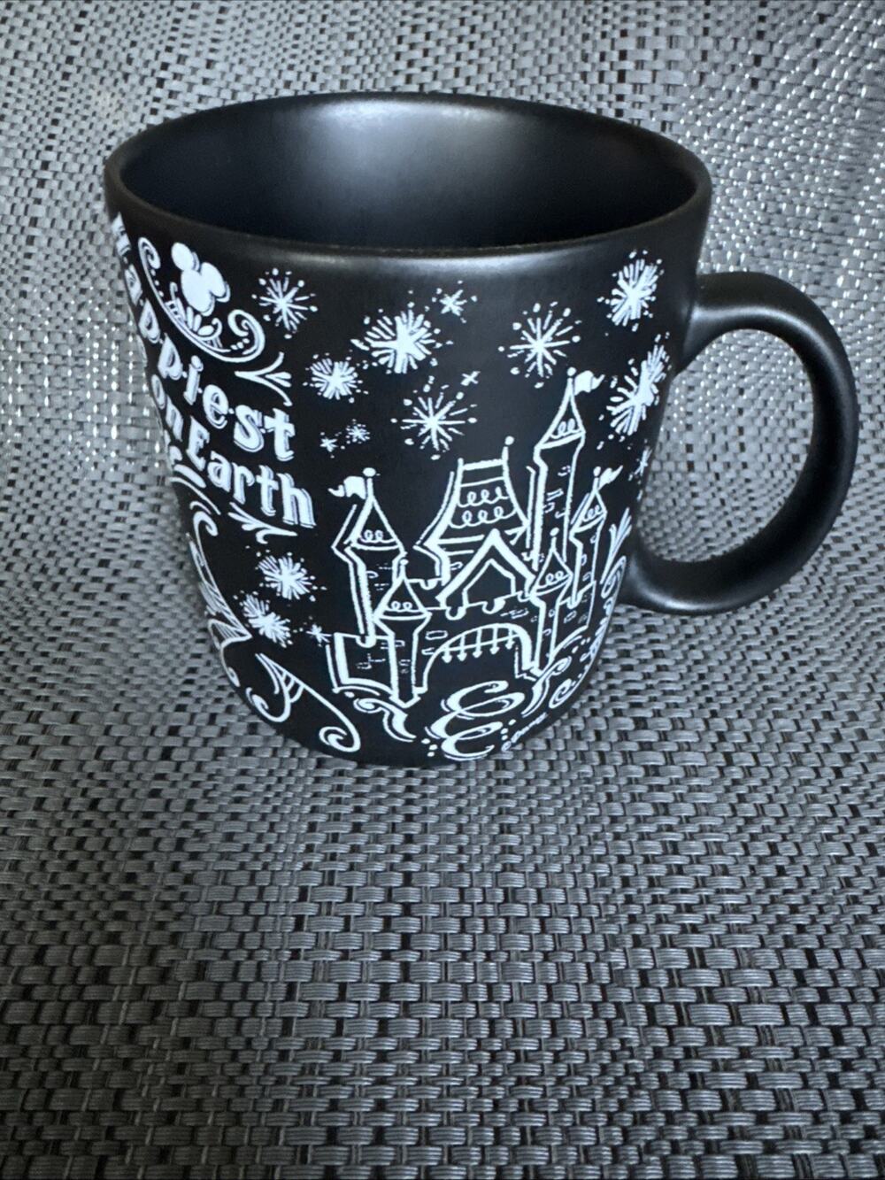 Disney Parks Black Mug Castle Graphic Believe in Magic Happiest Place on Earth